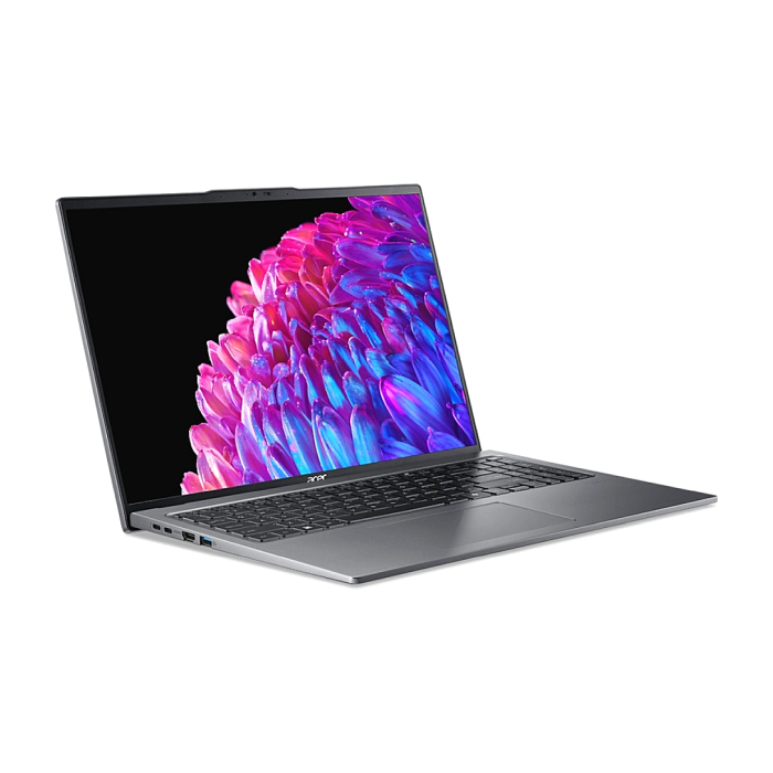 Acer Swift Go16, SFG16-72-7964, Intel Core Ultra 7 155H (up to 4.80 GHz, 24MB), 16" 3.2K OLED 120Hz, 32GB LPDDR5,1024GB PCIe NVMe SSD, Intel UMA, AX+BT 6E, CR Micro SD, QHDCamera, FPR, Win 11 Home, Gray (тъмнейл - 1)