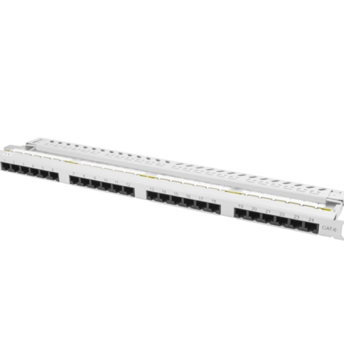 Lanberg patch panel 24 port 0.5U CAT.6, grey