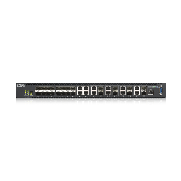 ZyXEL XS3800-28, 28-port 10GbE L2+ Managed Switch Nebula Flex Pro (dual AC,1 year NCC Pro pack license bundled) (тъмнейл - 1)