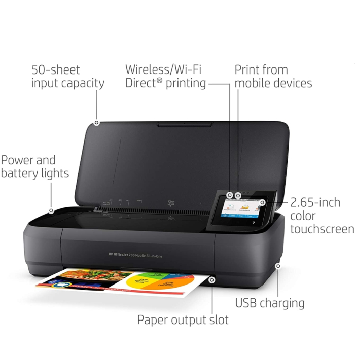 HP OfficeJet 250 Mobile AiO Printer (тъмнейл - 1)