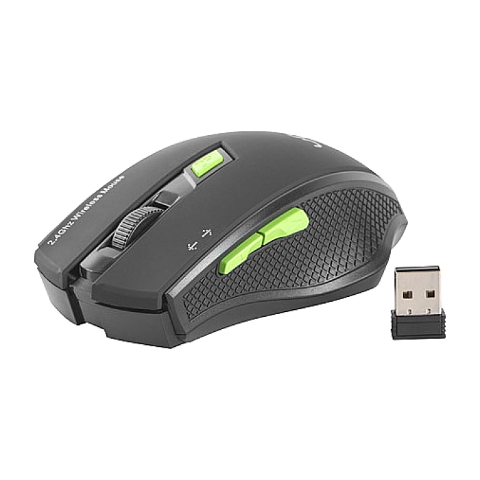 uGo Mouse MY-04 wireless optical 1800DPI, Black (тъмнейл - 2)