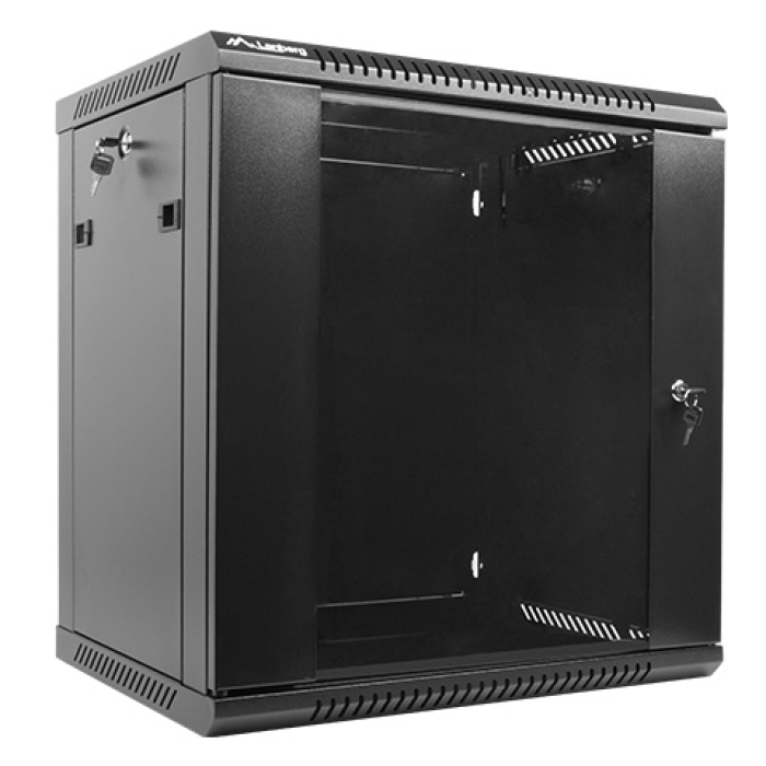 Lanberg rack cabinet 19'' wall-mount 12U / 600x450 for self-assembly (flat pack), black на супер цена