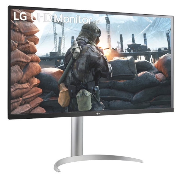 LG 32UP55NP-W, 31.5" Wide LED AG, VA, DCI-P3 90%, 4ms, 350 cd/m2, 3000:1, 4K (3840x2160), HDR 10, USB Type-C, HDMI, DisplayPort, AMD FreeSync, Height, Tilt, Speaker, Black (тъмнейл - 2)