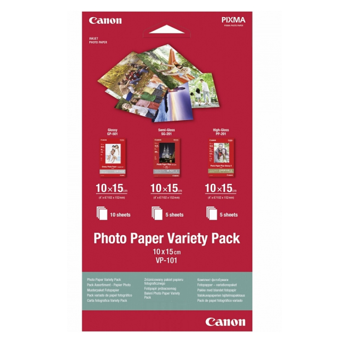 Canon Photo Paper Variety Pack 10x15cm VP-101