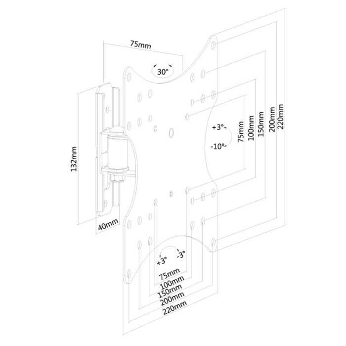 Neomounts by NewStar Flat Screen Wall Mount (1 pivot & tiltable) (тъмнейл - 2)