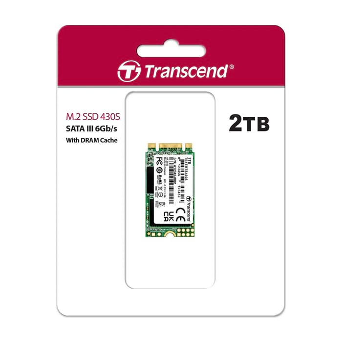 Transcend 2TB, M.2 2242 SSD, SATA3 B+M Key, TLC