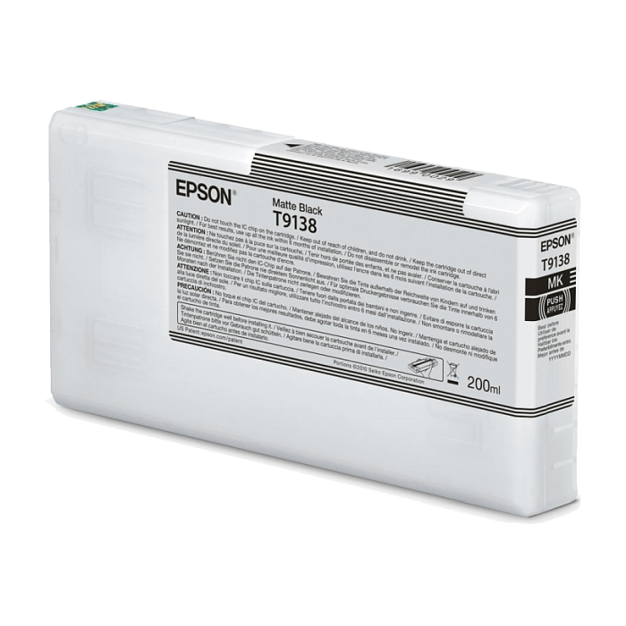 Epson T9138 Matte Black Ink Cartridge (200ml)