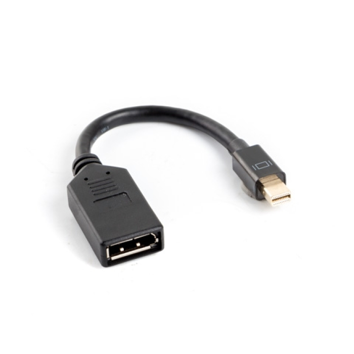 Lanberg adapter display port mini (m) -> display port (f), 10cm cable, black на супер цена