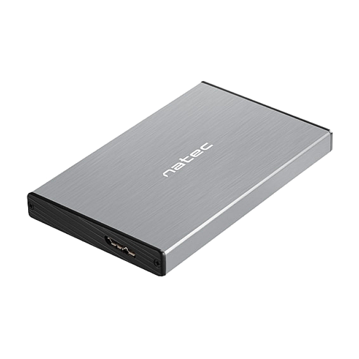 Natec External HDD/SSD Enclosure Rhino Go SATA 2.5" USB 3.0 Grey