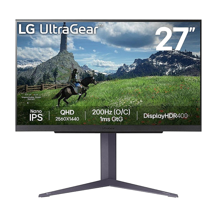 LG 27GS85Q-B, 27", UltraGear™ QHD Nano IPS, 1ms, AG, QHD (2560x1440), 200Hz, HDR 400, 1000:1, 400cd/m2, DCI-P3 98%, USB3.0 (1up/2down), AMD Free-sync, NVIDIA G-Sync, HDMI, DisplayPort, Height adjustment, Tilt, Pivot, Headphone Out, Black на супер цена