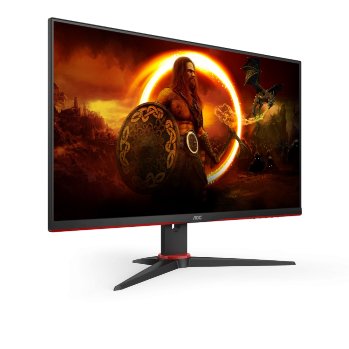 AOC 24G2SPAE/BK, 23.8" IPS WLED, 1920x1080@165Hz, 4ms GtG, 1ms MPRT, 300cd/m2, 1000:1, DCR 80M:1, AdaptiveSync, FlickerFree, Low Blue Mode, 2Wx2, Tilt, D-SUB, HDMI, DP (тъмнейл - 2)