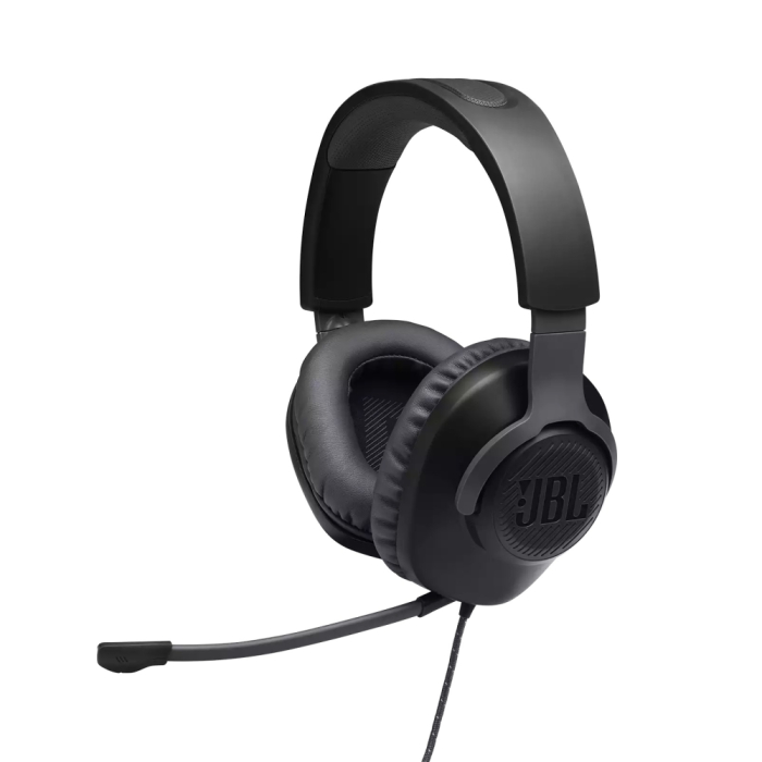 JBL QUANTUM 100 BLK Wired over-ear gaming headset with a detachable mic