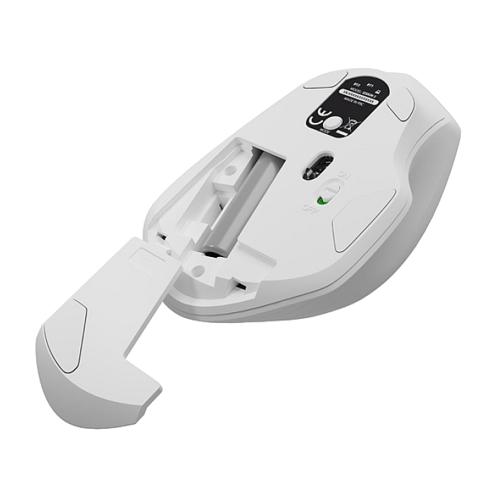 Natec Mouse Siskin Wireless 1600DPI 2.4GHz + Bluetooth 5.0 Optical White (тъмнейл - 3)