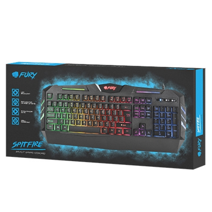 Fury Gaming keyboard, Spitfire backlight, US layout (тъмнейл - 2)