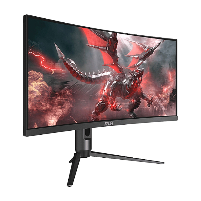 MSI Optix MAG301CR2, 29.5", 200Hz, 1ms, VA, 2560x1080, 21:9, Curved 1500R, Freesync Premium, Gaming OSD, Mystic Light, Anti-Flicker, LBL, 300 nits, 3000:1, 1x DP (1.2), 2x HDMI (2.0), 1x Type C (DP alt.), Earphone out, Height Adj, VESA, 9S6-3CB45H-01 (тъмнейл - 1)