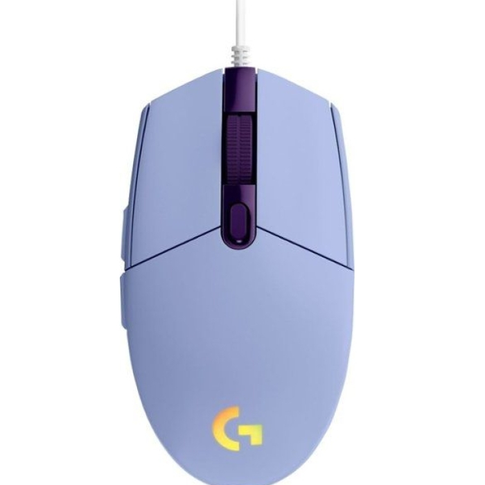 Logitech G102 Mouse, Lightsync RGB, 8000 DPI, 6 Programmable Buttons, Lilac