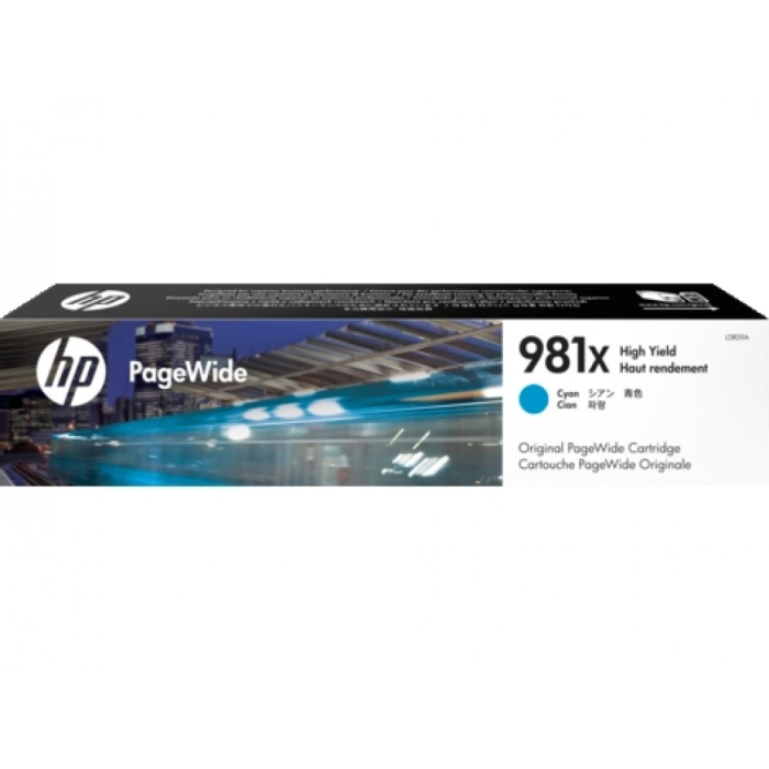 HP 981X High Yield Cyan Original PageWide Cartridge