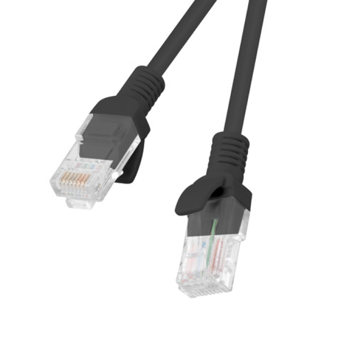 Кабел - Lanberg patch cord CAT.5E 2m, black