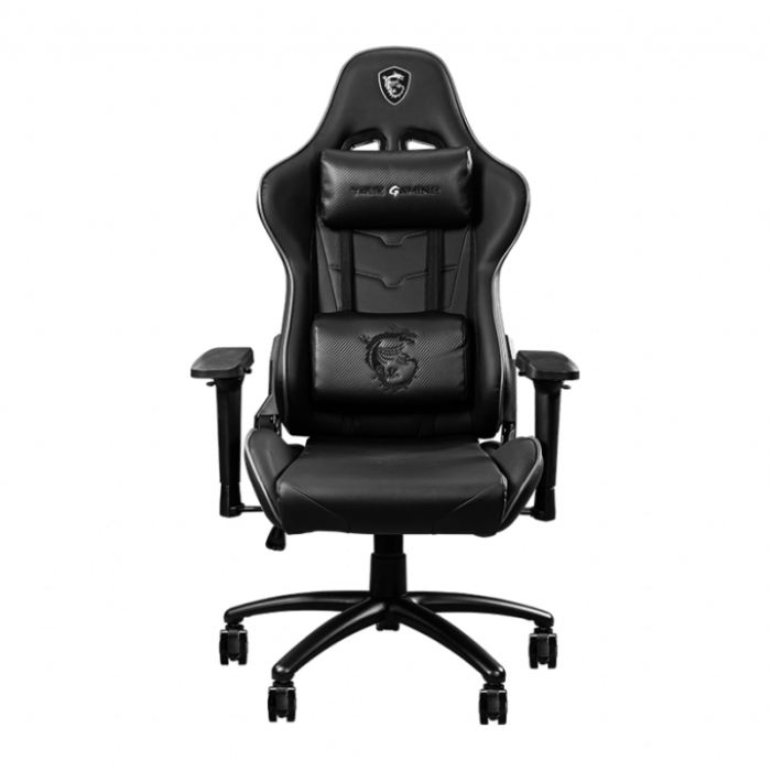 MSI MAG CH120 I, Adjustable Back Angle 90° - 180°, 4D Adjustable Armrests, PVC Leather, High Density Mould Shaping Foam, Ergonomic headrest pillow and lumbar, Gas Lift Class-4, 75mm Wheels, up to 150 KG, Steel Frame, Black and Grey, 9S6-B0Y10D-022