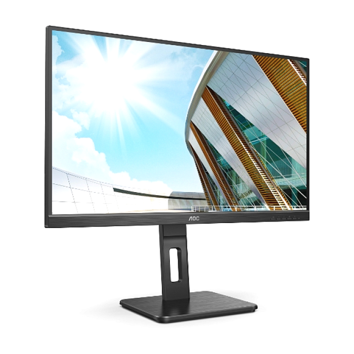 AOC 24P2QM, 23.8" VA WLED, 1920x1080@75Hz, 4ms GtG, 300cd m/2, 3000:1, 50M:1 DCR, Adaptive Sync, Low Blue Light, FlickerFree, 2Wx2, Tilt, Height Adjust, Pivot, Swivel, D-SUB, DVI, HDMI, DP, USB hub (тъмнейл - 2)