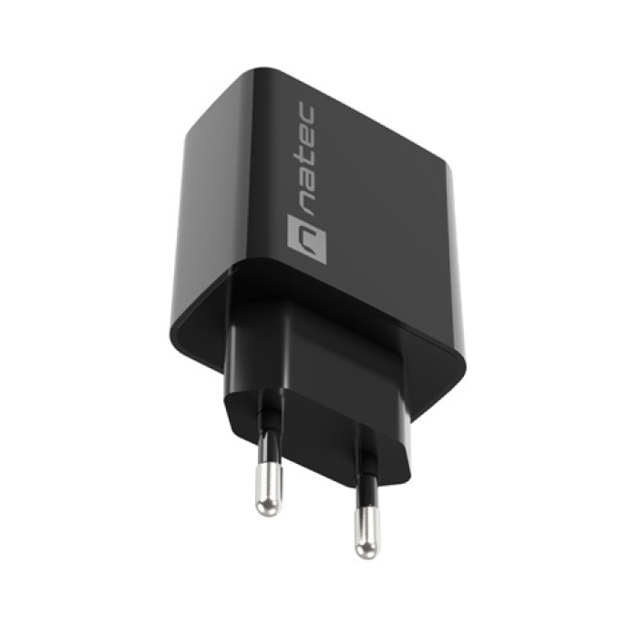 Natec USB Charger Ribera 1X USB-A 18W, Black (тъмнейл - 2)