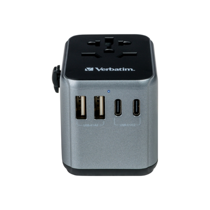 Verbatim UTA-03 Universal Travel Adapter with 1 x USB-C PD 30W & QC 3.0 / 2 x USB-C / 2 x USB-A (тъмнейл - 3)