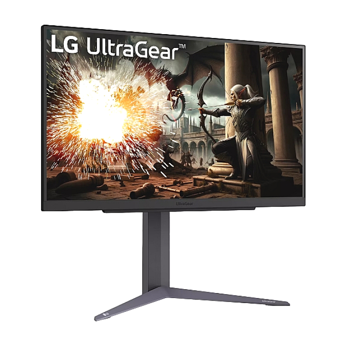 LG 27GS75Q-B, UltraGear 27" IPS, AG, 1ms GtG, 165Hz, 1000:1, 300cd/m2, QHD 2560x1440, HDR 10, sRGB 99%, AMD FreeSync, G-SYNC Compatible, HDMI, DisplayPort, Headphone Out, Reader mode, Black Stabilizer, Tilt, Height Adjustable, Pivot, Black (тъмнейл - 1)