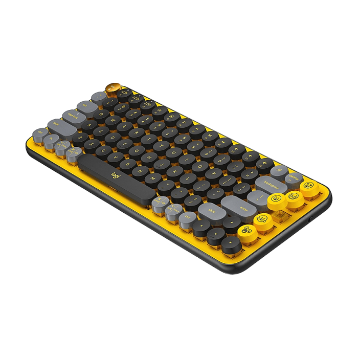 Logitech POP Keys Wireless Mechanical Keyboard With Emoji Keys - BLAST_YELLOW - US INT'L - INTNL (тъмнейл - 1)