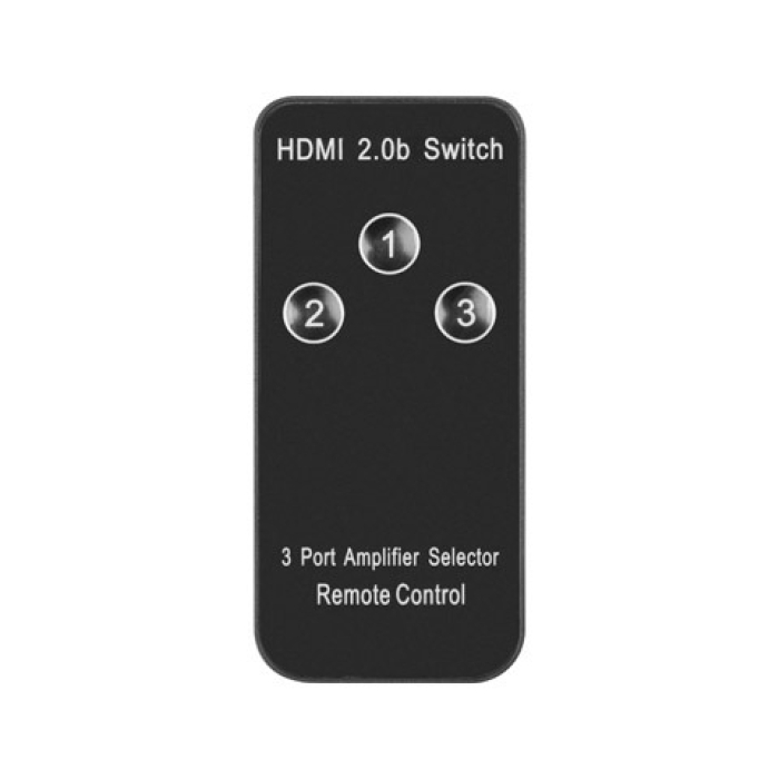 Lanberg Video Switch 3x HDMI + Micro USB port + Remote Controller, black (тъмнейл - 1)