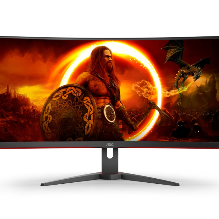 AOC CU34G2XE/BK, 34" Curved 1500R VA WLED, 3440x1440@144Hz, 4ms GtG, 1ms MPRT, 300 cd/m2, 3000:1, DCR 80M:1, Adaptive Sync, FlickerFree, Low Blue Light, Tilt, HDMI, 2xDP