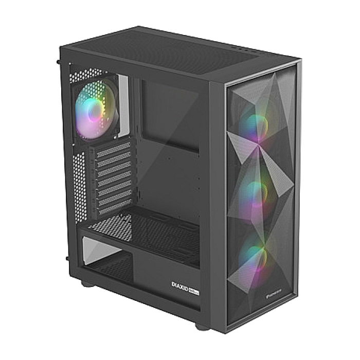 Genesis PC Case DIAXID 605 RGB Mini Tower Window, Black (тъмнейл - 3)