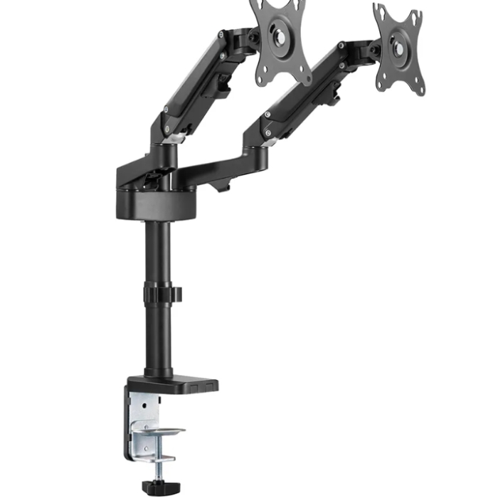 Neomounts by Newstar Desk Pole Mount (clamp/grommet) for 2 Monitor Screens (тъмнейл - 3)