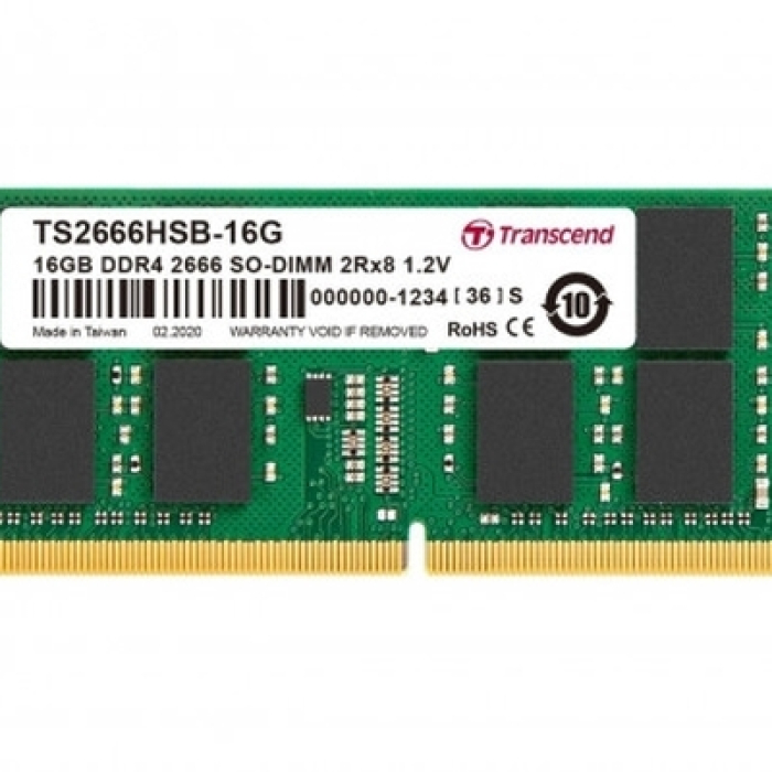 Transcend 16GB TS DDR4 2666Mhz SO-DIMM 2Rx8 1Gx8 CL19 1.2V на супер цена