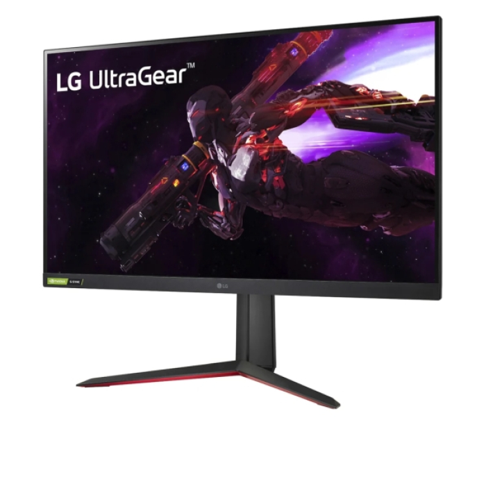 LG 32GP850-B, 32" 16:9 UltraGear Gaming, Nano IPS 1ms, QHD (2560x1440) AG, NVIDIA G-SYNC, AMD FreeSync, 165Hz, DCI-P3 98%, 1000:1, 350cd/m2, HDR 10, Adaptive-Sync, HDMI, DisplayPort, USB (1up/2down), Height, Tilt, Pivot, Headphone Out, Black (тъмнейл - 1)