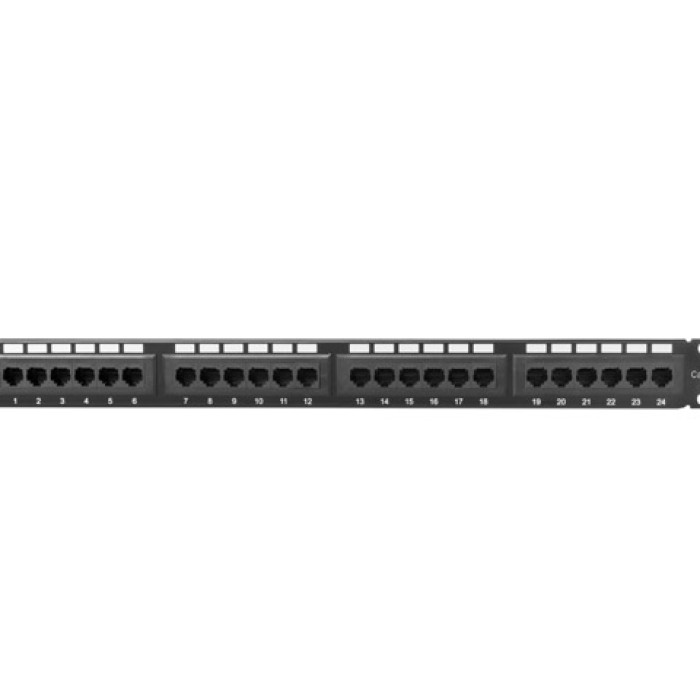 Lanberg patch panel 24 port 1U CAT.5E, black (тъмнейл - 2)