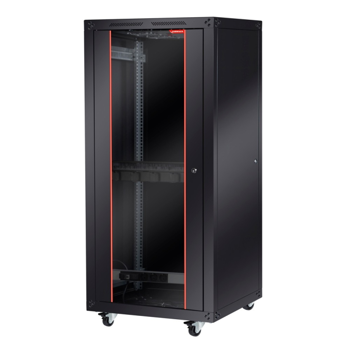 Formrack 19" Free standing rack 32U 600/600mm, height: 1651 mm, loading capacity: 600 kg, front tempered glass door, openable locking sides and back (does not include castor/feet group) на супер цена