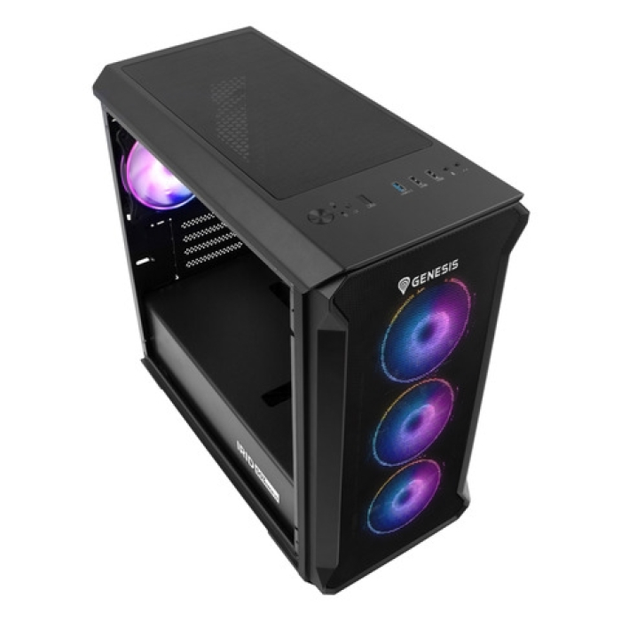 Genesis PC Case Irid 503 ARGB V2 MATX Mini Tower Window, Black (тъмнейл - 2)