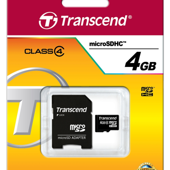 Transcend 4GB micro SDHC (with adapter, Class 4) (тъмнейл - 3)