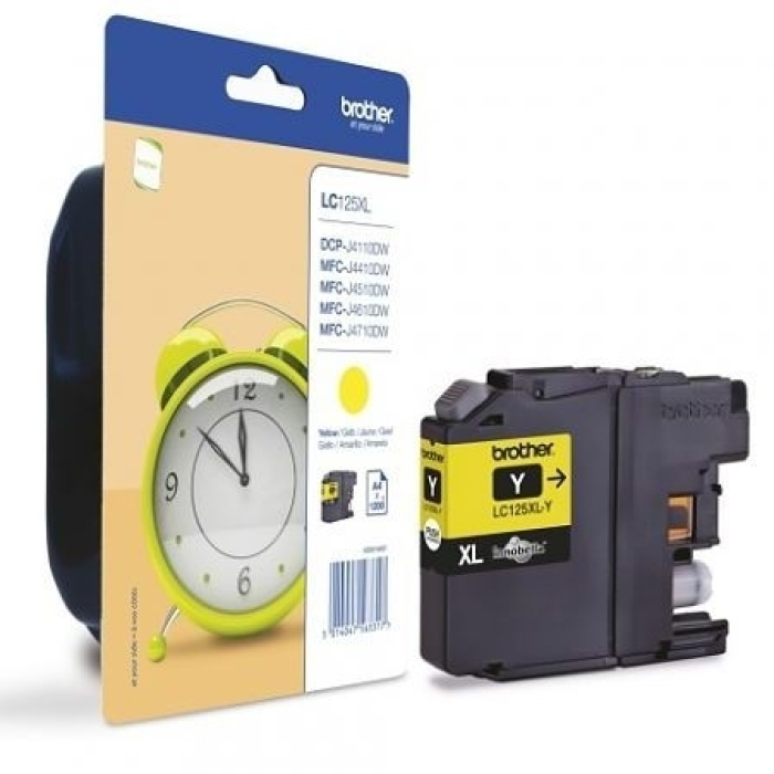 Brother LC-125 XL Yellow Ink Cartridge for MFC-J4510DW