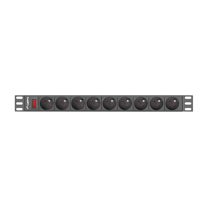 Lanberg power distribution unit (PDU) 19"1U 16A 9 SOCKETS 3M, black на супер цена