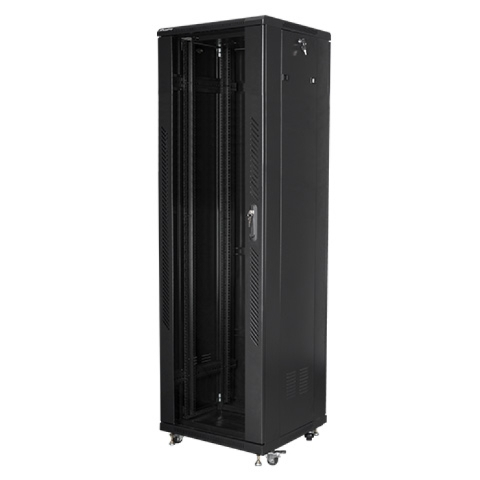 Lanberg rack cabinet 19" free-standing 42U / 600x600 self-assembly flat pack, black (тъмнейл - 2)