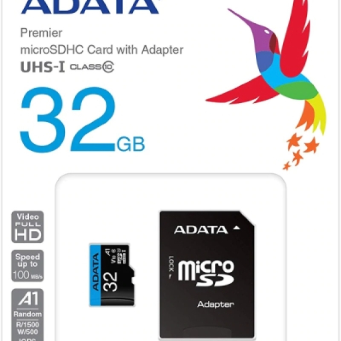 ADATA 32GB MicroSDHC UHS-I CLASS 10 (with adapter) (тъмнейл - 1)