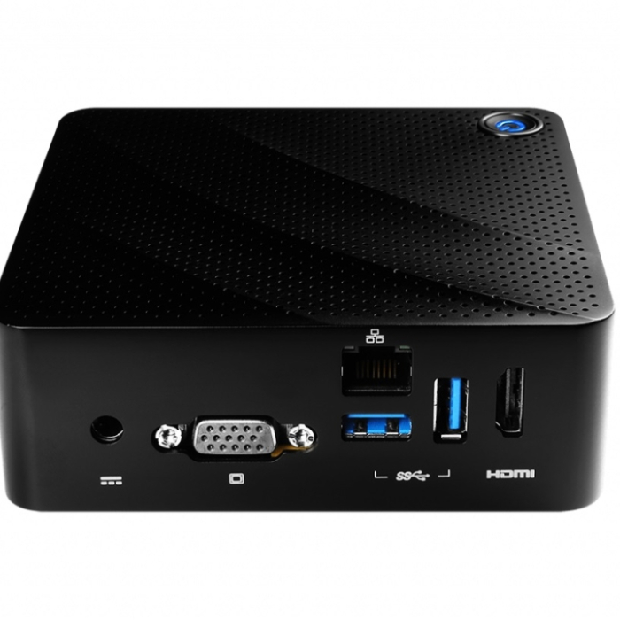 MSI PRO DT CUBI N 8GL-074EU, Intel Pentium N5000 (up to 2.6GHz), RAM 4GB (1x4) DDR4 1xSO-DIMM, SSD 64GB M.2, Gigabit LAN, WiFi 802.11 AC, BT 4.2, Windows 10 Pro, Fan-less design, Only 0.45L chasis, HDMI, VGA, 2x USB3.1, 40 W, 555 gr., VESA, Black (тъмнейл - 4)