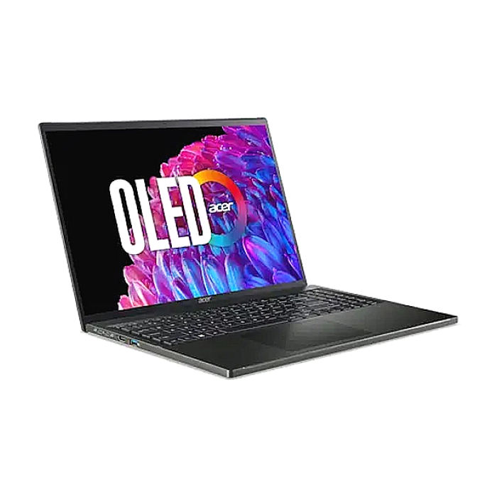 Acer Swift Edge SFE16-44-R72Z, AMD Ryzen 7 8840U with Personal AI(up to 5.1GHz, 16MB), 16" 3.2K OLED 120Hz, WQXGA+(3200x2000), 32GB LPDDR5, 1024GB PCIe NVMe SSD, AMD Radeon, Micro SD reader, QHD cam+mic, FPR, WiFi 6E, BT, KB Backlit, Win 11 Home, Bla (тъмнейл - 1)