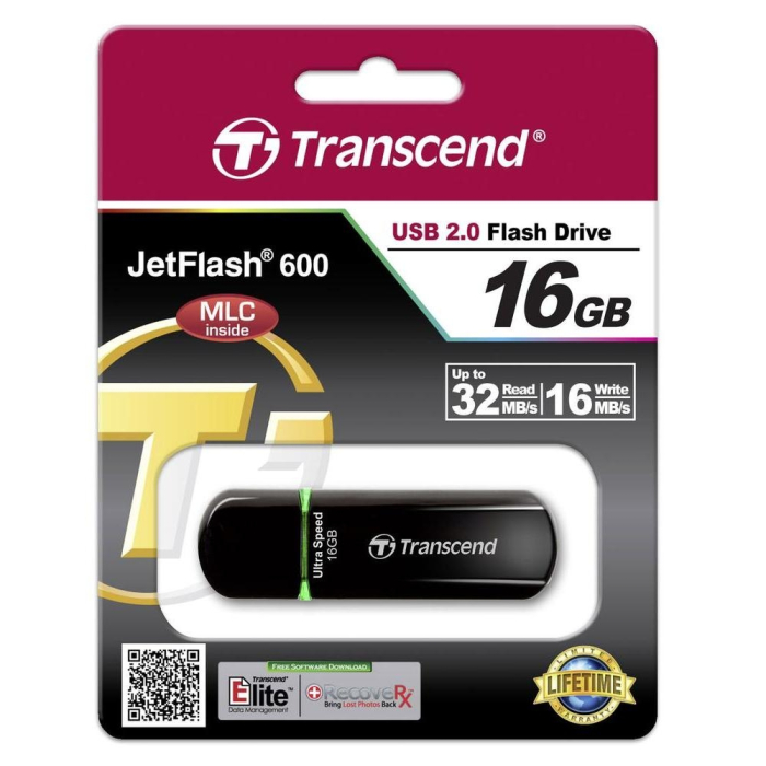 Transcend 16GB JETFLASH 600 (Green) (тъмнейл - 2)