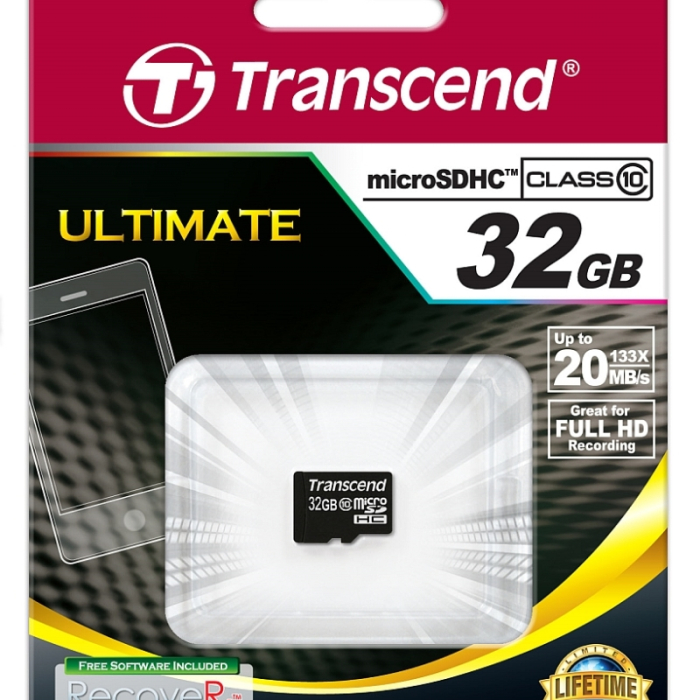 Transcend 32GB micro SDHC (No Box & Adapter, Class 10) (тъмнейл - 1)