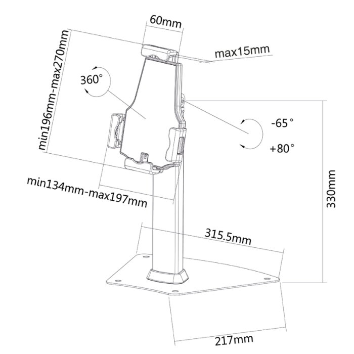 Neomounts by NewStar Tablet & Smartphone Arm (universel for all tablets & smartphones) (тъмнейл - 2)