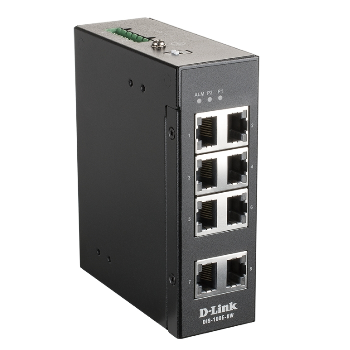 D-Link 8 Port Unmanaged Switch with 8 x 10/100 BaseT(X) ports