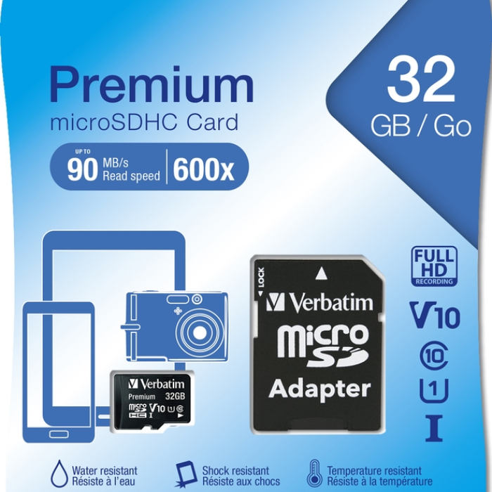 Verbatim micro SDHC 32GB Class 10 (Incl. Adaptor) (тъмнейл - 2)