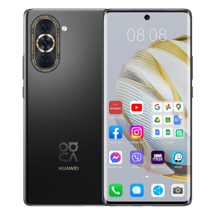 Huawei Nova 10 Starry Black, NCO-LX1, 6.67", 2400x1080, Qualcomm Snapdragon 778G 4G, 8GB+128GB, CAM 50+8+2MP/60MP Fron Camera, 4000mAh, FPT, BT5.2, USB Type-C 2.0, HMS, EMUI 12 на супер цена